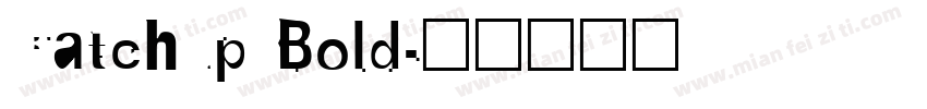 Catchup Bold字体转换